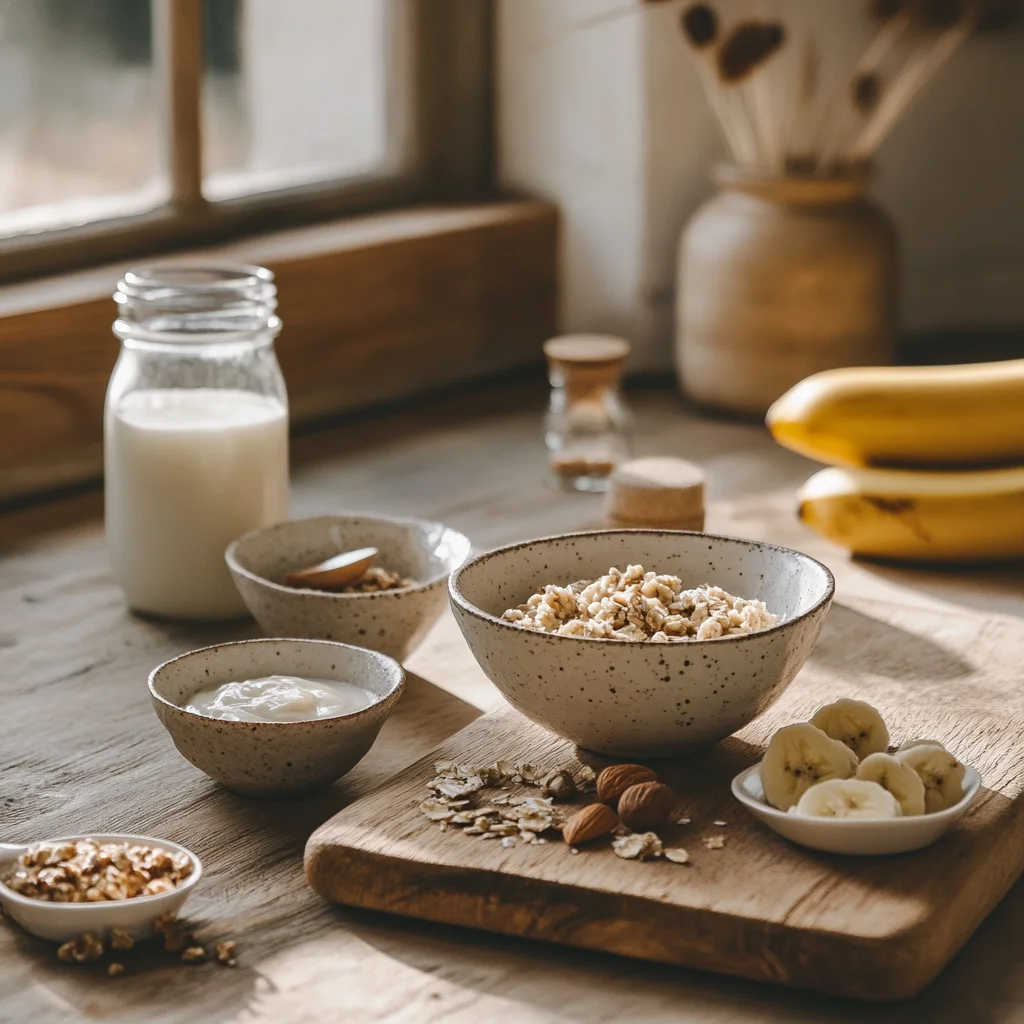 Banana and cream oatmeal 1