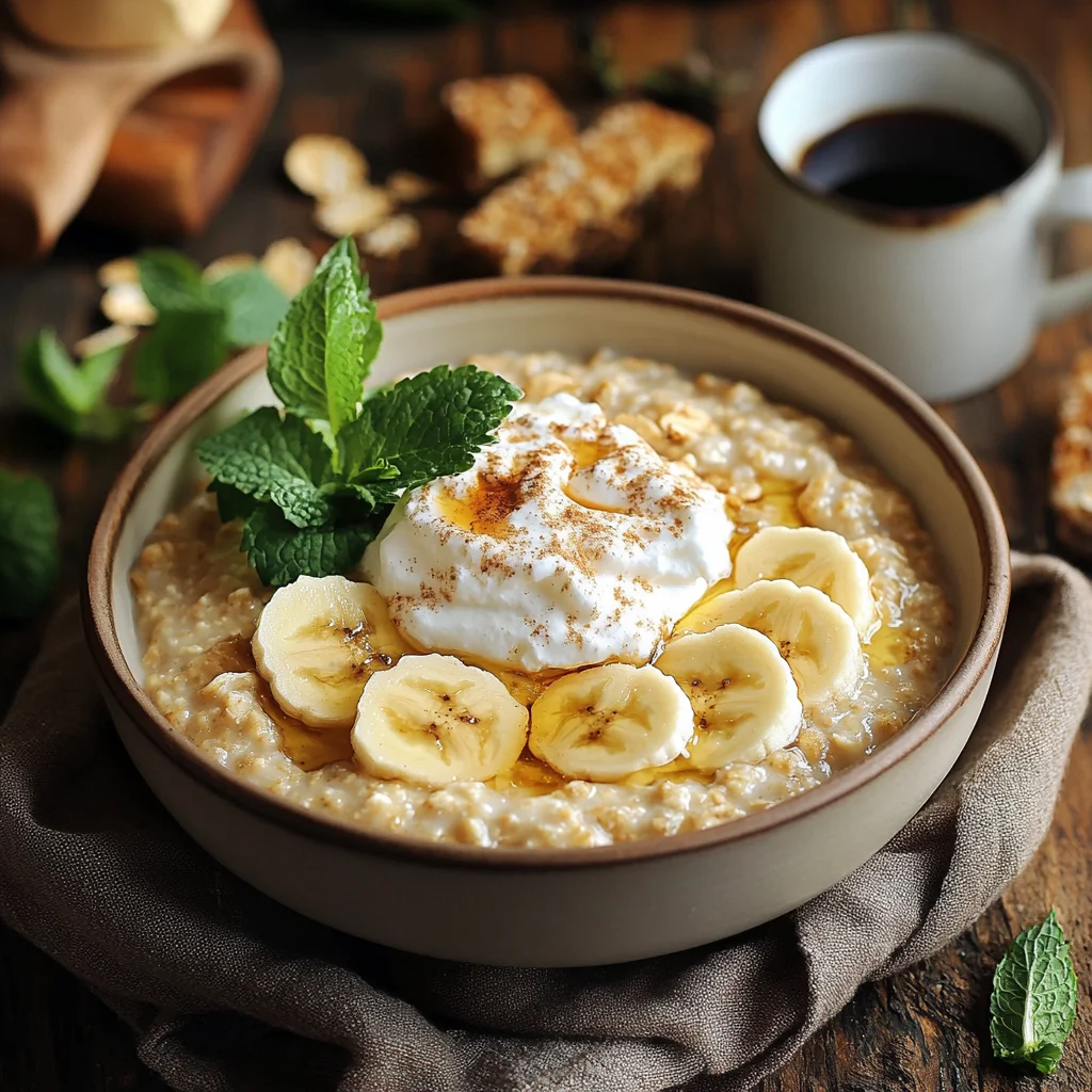 Banana and cream oatmeal