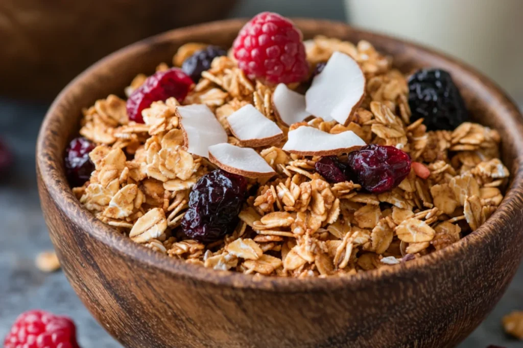 Homemade granola crunchy 2