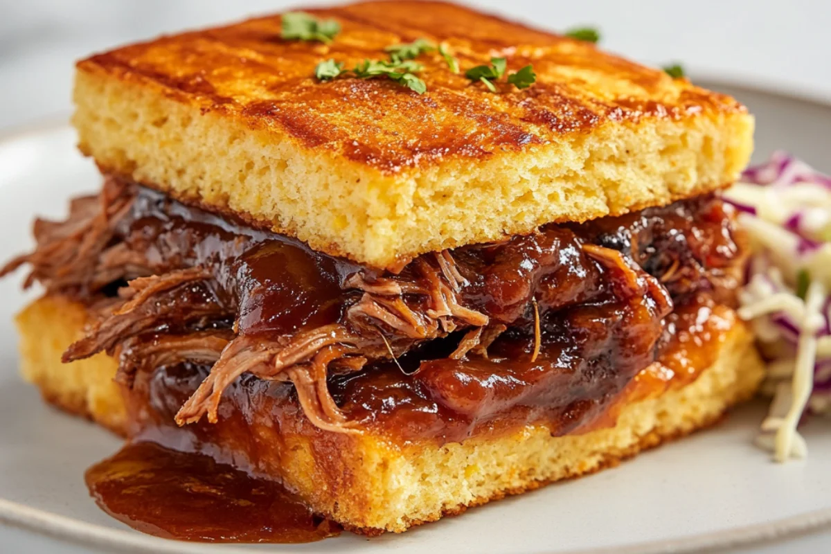 Cornbread BBQ Sandwich 2