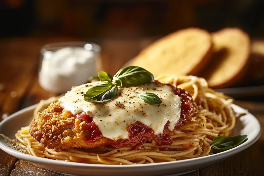 baked chicken Parmesan in the oven 