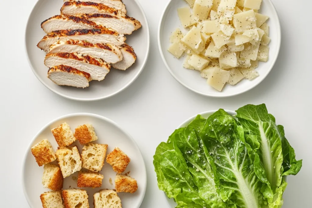 ingredients of chicken salade caesar