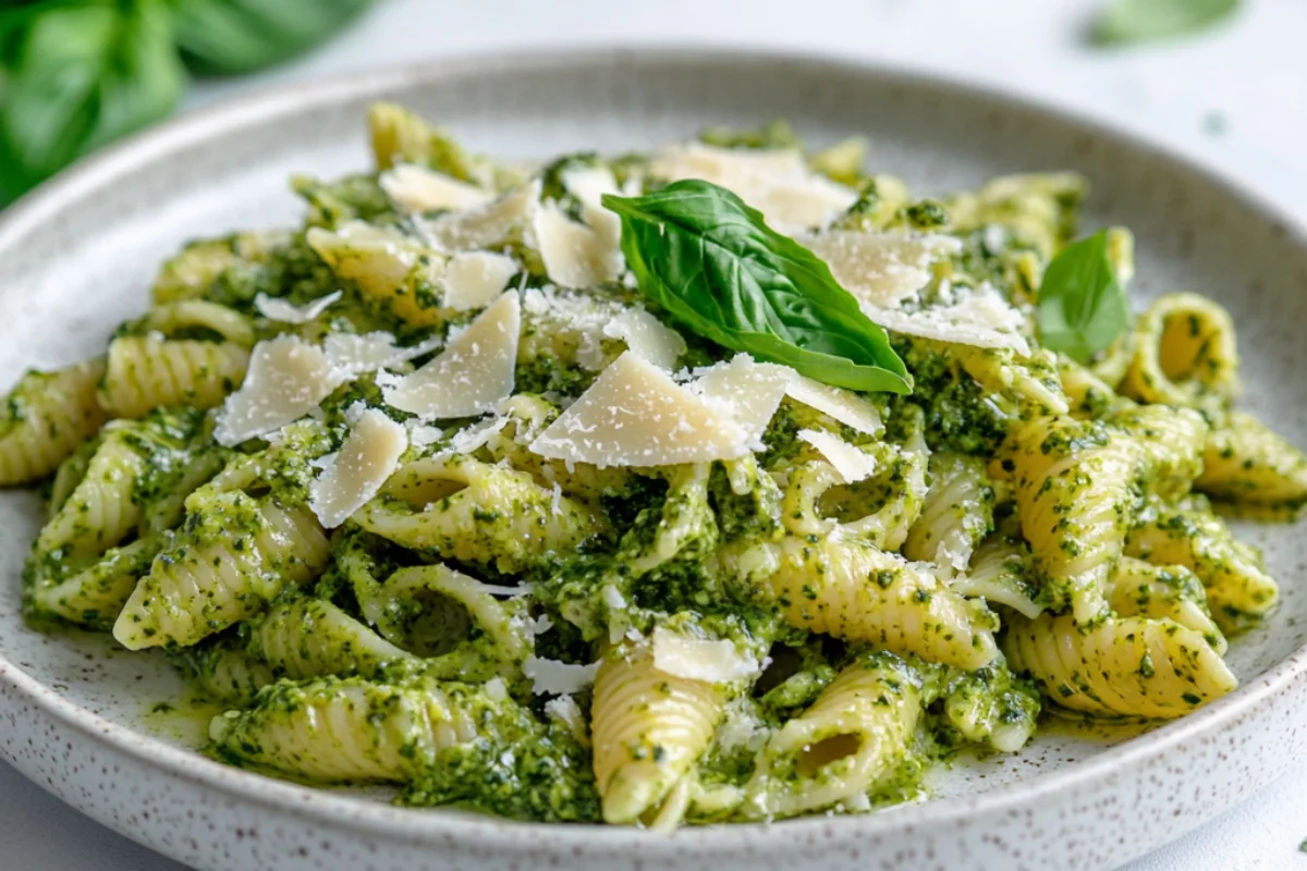 pasta goes with pesto sauce